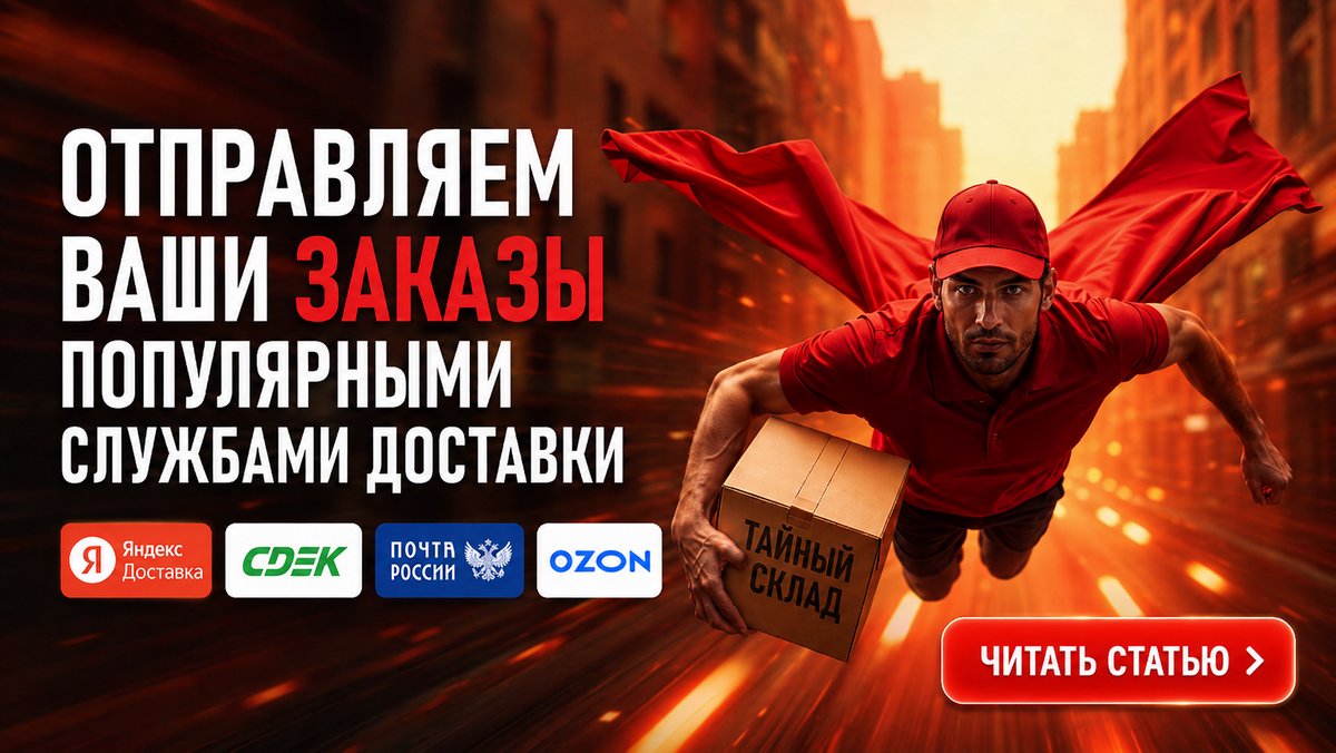 ОТПРАВЛЯЕМ ВАШИ ЗАКАЗЫ ПОПУЛЯРНЫМИ СЛУЖБАМИ ДОСТАВКИ! 📦