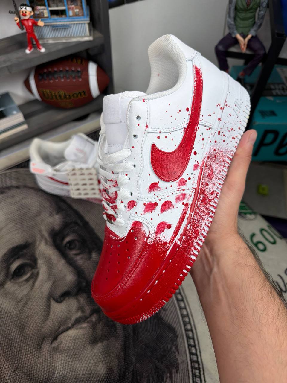 Кроссовки Nike Air Force 1 Low Blood Custom