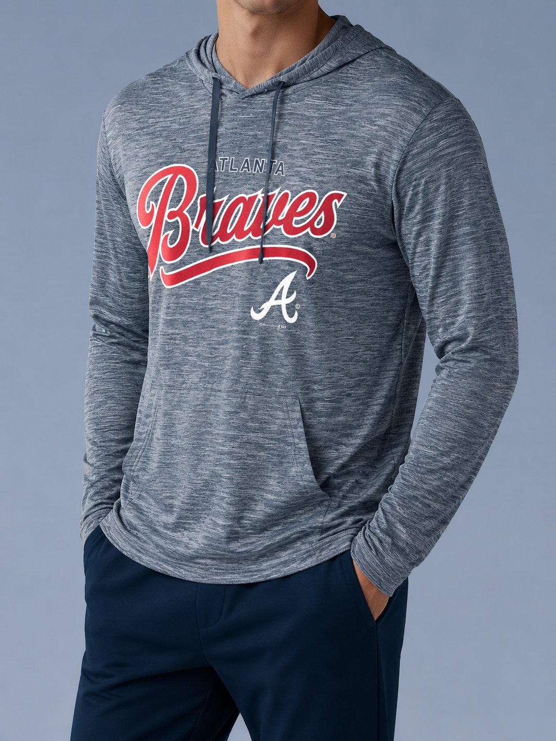 Мужское худи-лонгслив из Америки Atlanta Braves