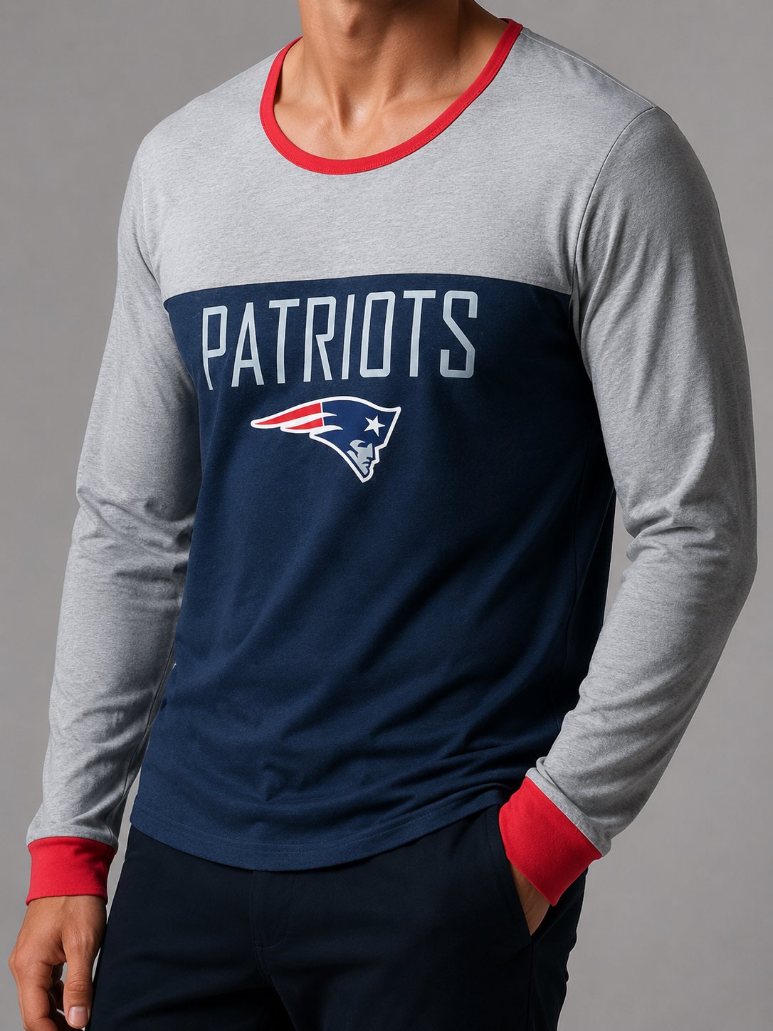 Мужской лонгслив из Америки NFL New England Patriots
