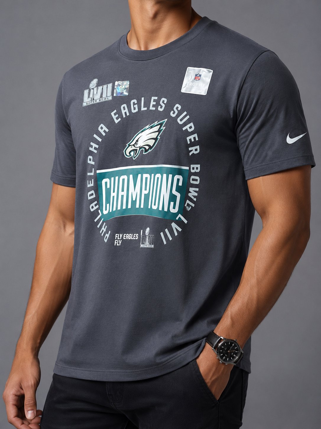 Мужская футболка из Америки Nike Philadelphia Eagles Super Bowl Champions