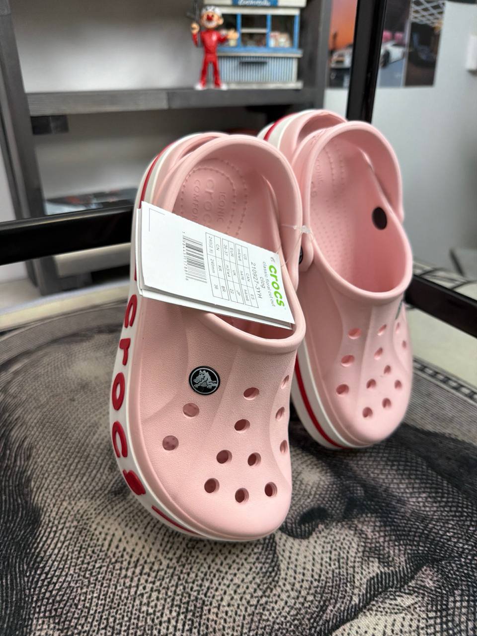 Сабо розовые кроксы Crocs Bayaband Clog