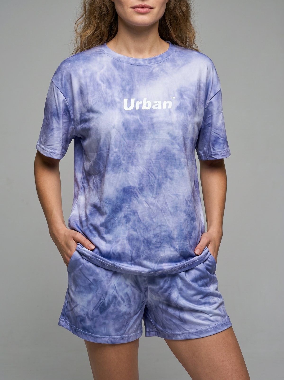 Спортивный летний костюм «Urban» в стиле тай-дай