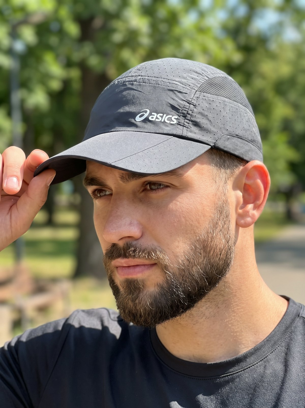 Кепка, бейсболка ASICS Running Light Woven Cap, спортивная, с перфорацией