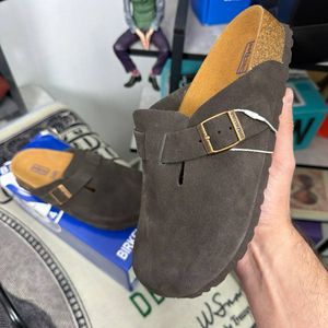 Сабо замшевые Birkenstock Boston, унисекс