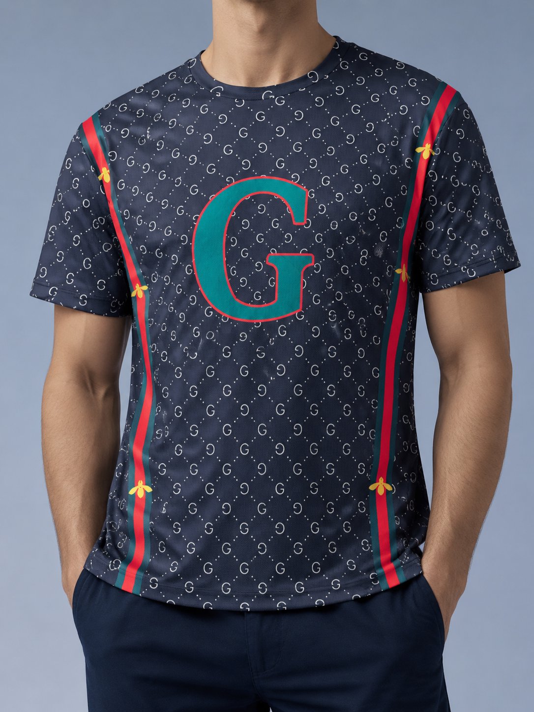 Футболка с принтом в стиле Gucci