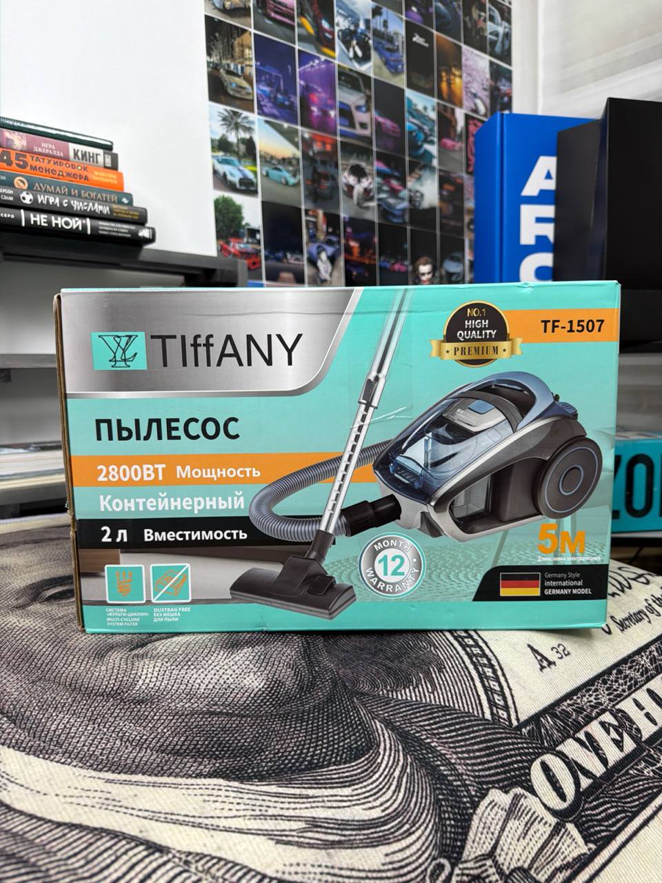 Напольный пылесос Tiffany TF-1507, 2800 Вт, с контейнером 2 л