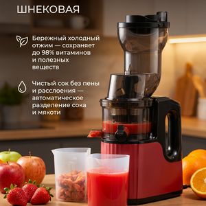 Шнековая соковыжималка с разделением жмыха Slow Juicer HG-J001
