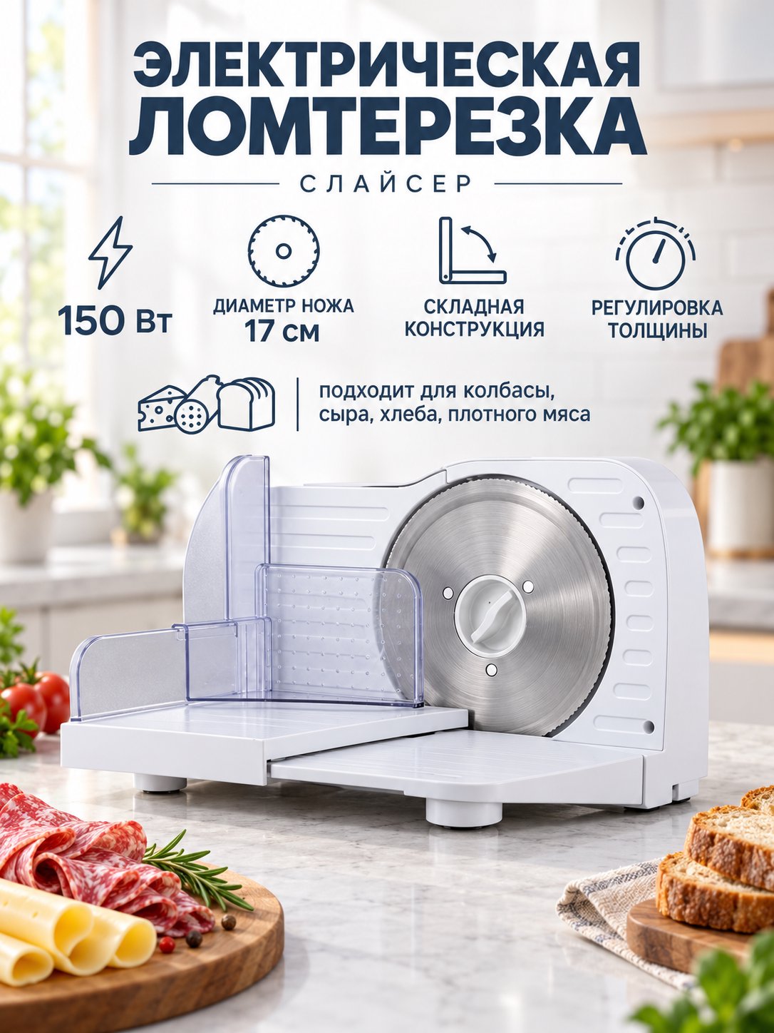 Электрическая ломтерезка, слайсер Sokany SK-23001